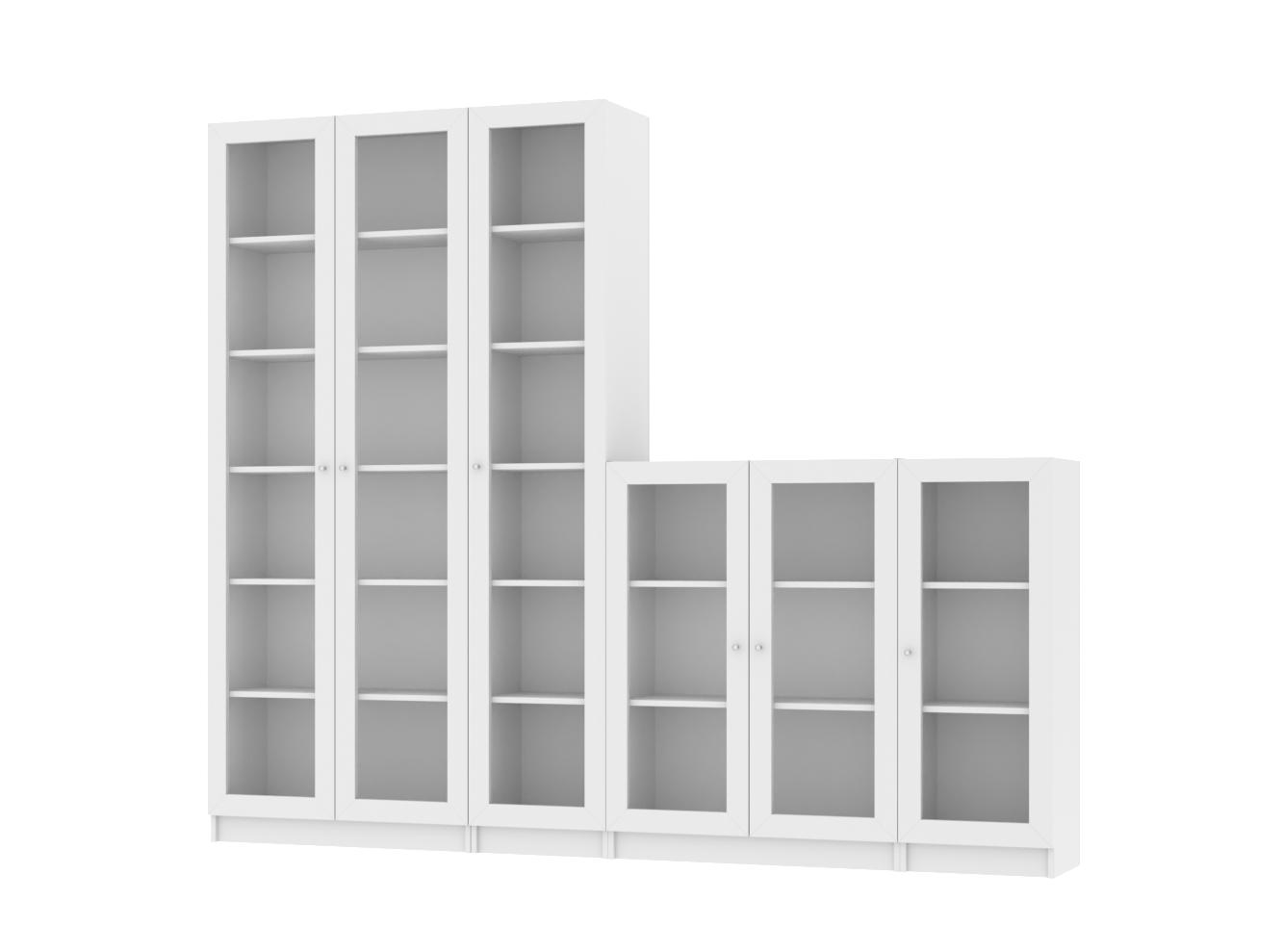 Книжный шкаф Билли 413 white ИКЕА (IKEA) со стеллажом изображение товара