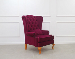 Изображение товара Каминное кресло Оксфорд бордо на сайте adeta.ru